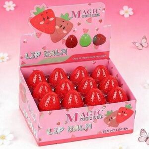 Strawberry Lip Balm Set of 6
